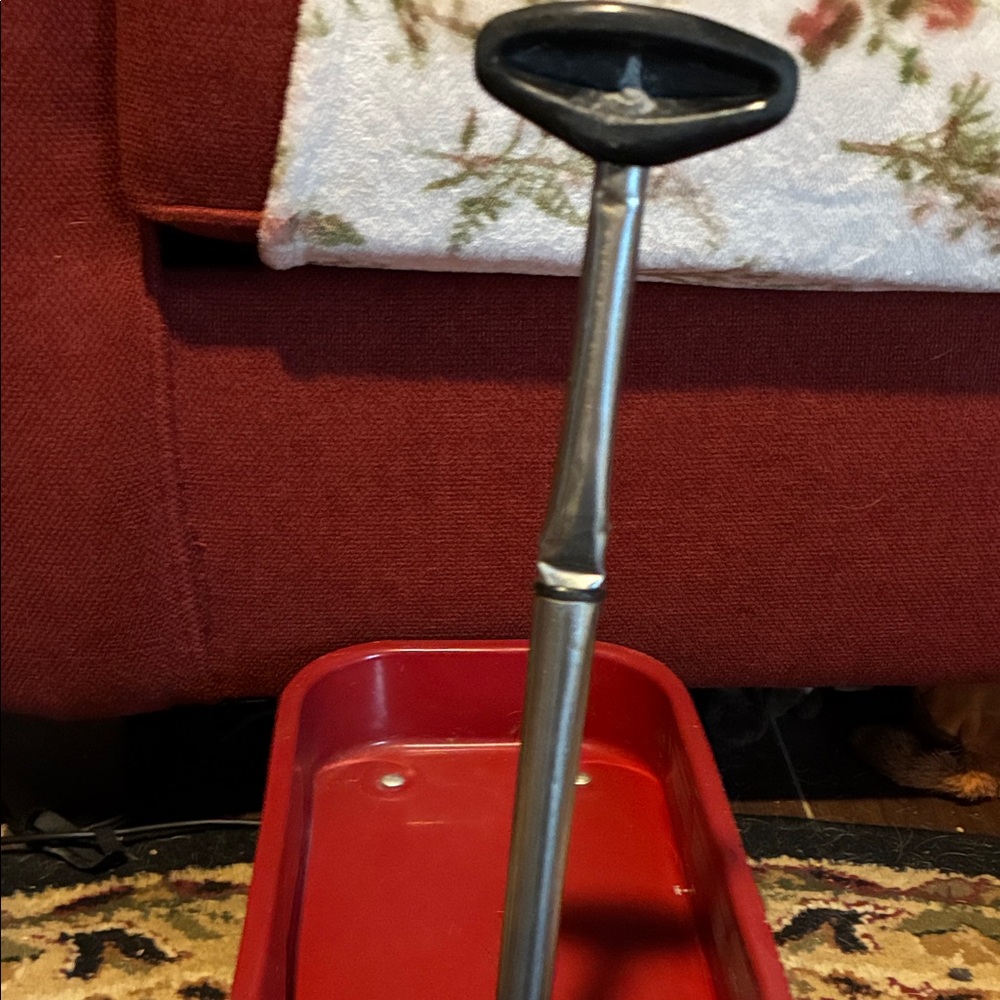 Red Small Kids Wagon Toy- the Handle & Wagon Both Have Dents. - Picture 2 of 10